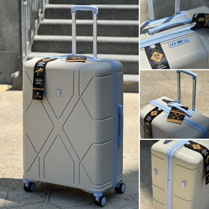 Полипропилен! MCS 366 !Чемодан Турция на колесах,валіза,сумка на колес