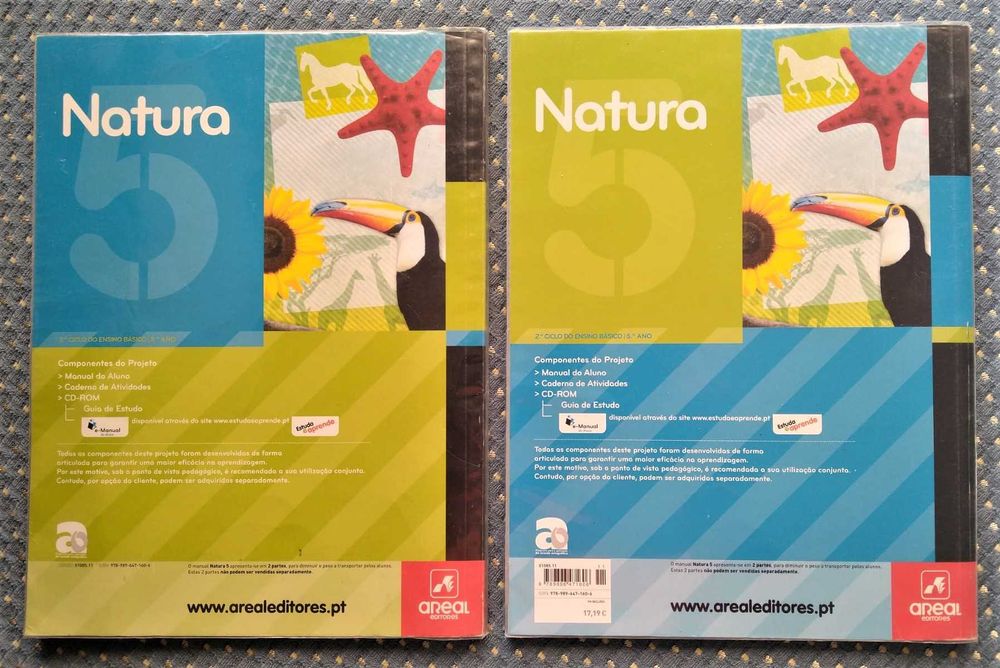 "Natura 5 Ciências da Natureza 5º Ano" Manual: Partes 1 & 2 - Ótimos!