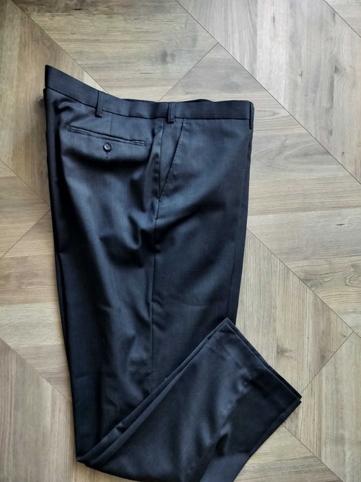 Dressmann eleganckie Męskie spodnie 46/32 materiałowe garniturowe kant 6XL pas122
