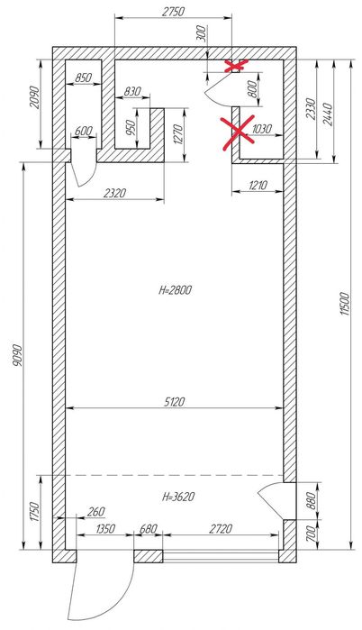 ФАСАД 50м2 Глубочицка Центр Поділ