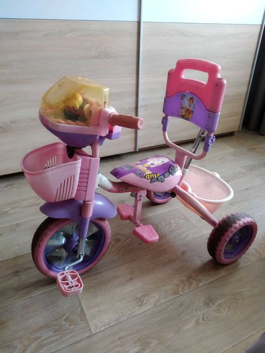 Велосипед детский трехколесный розовый