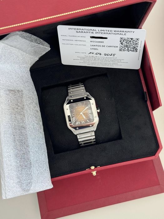 Cartier Santos medio castanho
