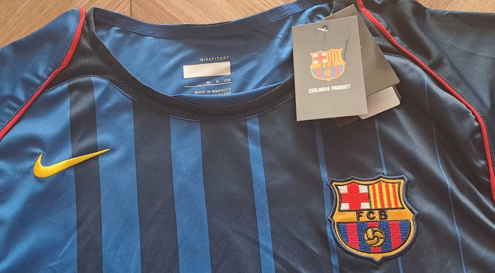Koszulka FC Barcelona 2004/2005 i 2006, retro, wyjazd, XL Ronaldinho