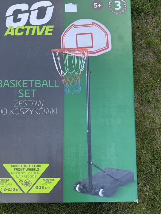 Nowy zestaw do koszykowki GoActive regulowana wysokosc gwarancja kosz koszykowka