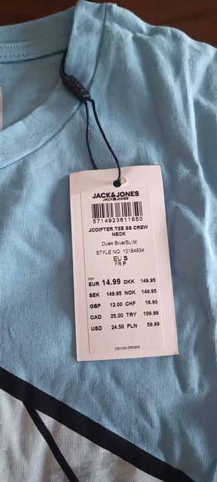 Jack & Jones T-shirt + Polo Slim S novo com etiqueta