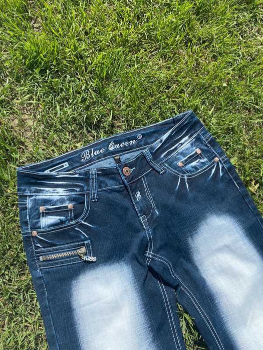 Spodnie damskie jeansy Blue Queen miss me bootcut M L 40 affliction