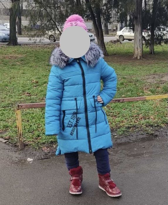 Дитяча зимова куртка для дівчинки 140см