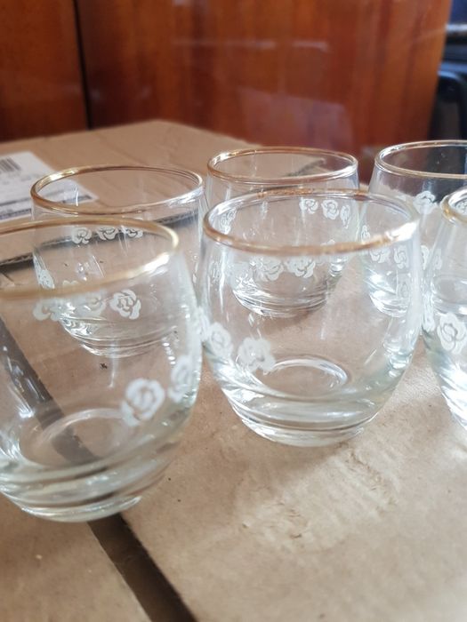 Стопки, рюмки, 6 шт.скло з принтом