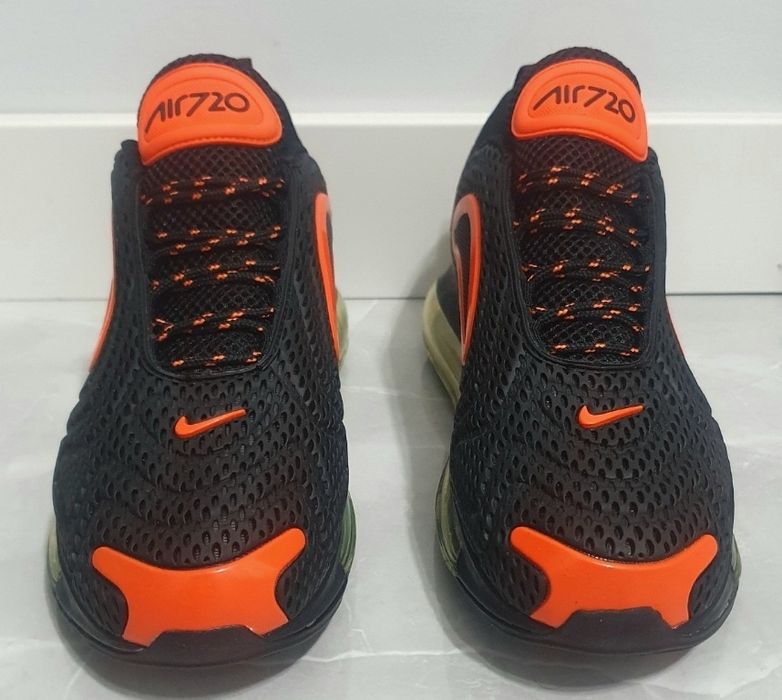 Buty nike air max 720 sportowe męskie czarno pomarańczowe  44 rozmiar