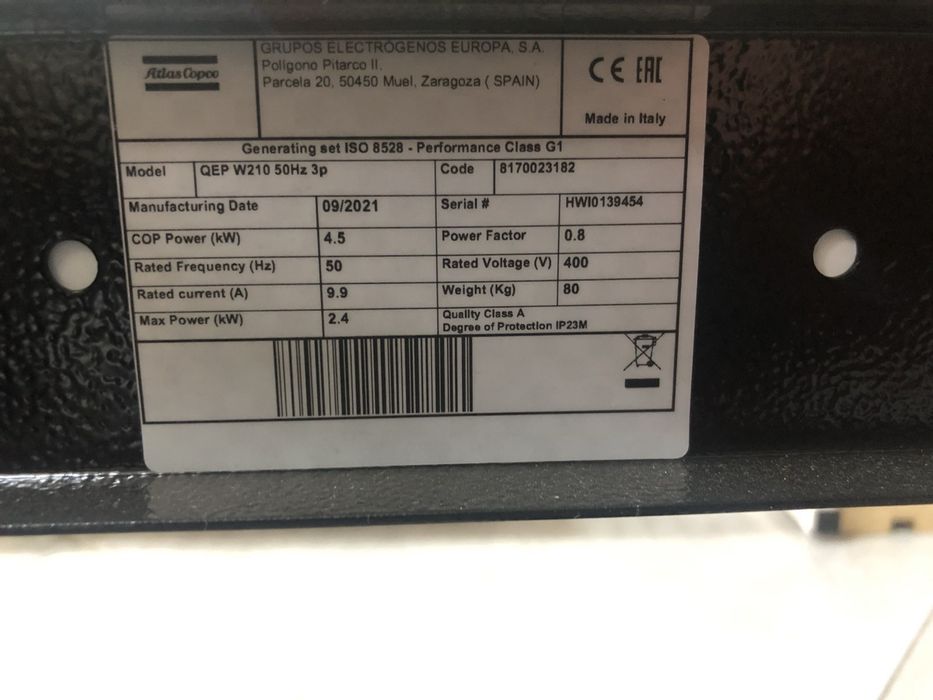 Генератор 4.5kW Італія