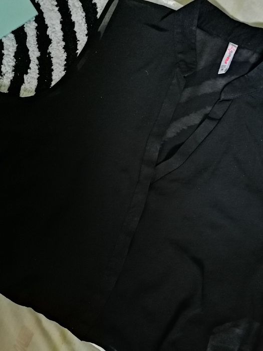 NEW YORKER swobodna lekka krótsza bluzka koszula crop top NOWA!