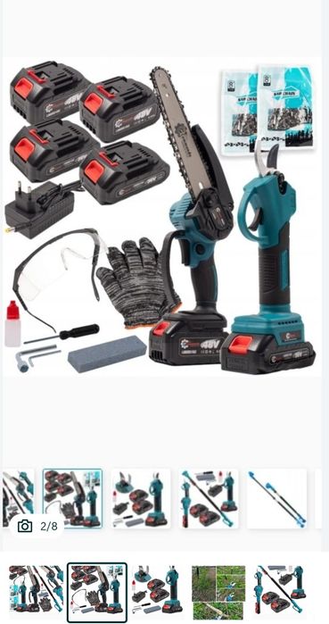 Zestaw piła zekator na wysięgniku 5m   4xaku 48v ostrzałka