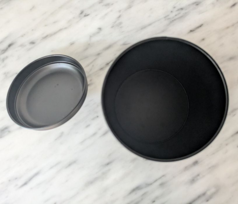 Cookie Jar - Caixa metálica preta com tampa para cozinha