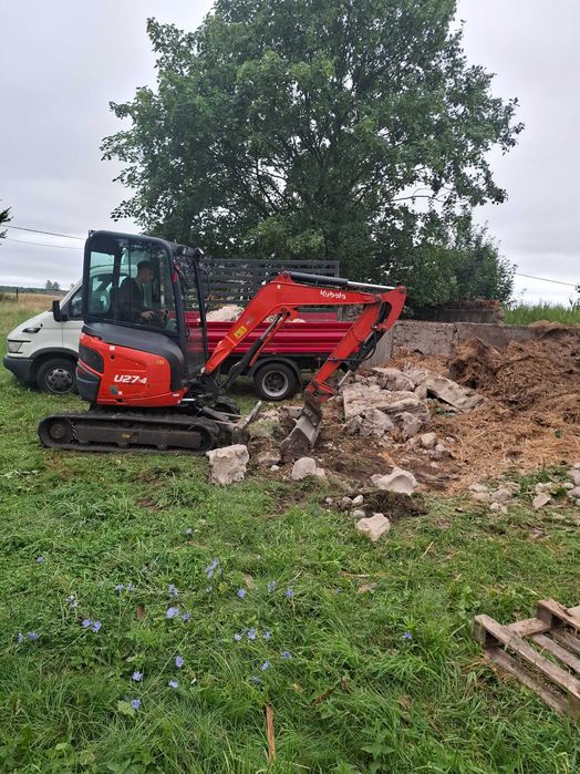 Usługi koparką 2,7t transport wywrotką 3.5t