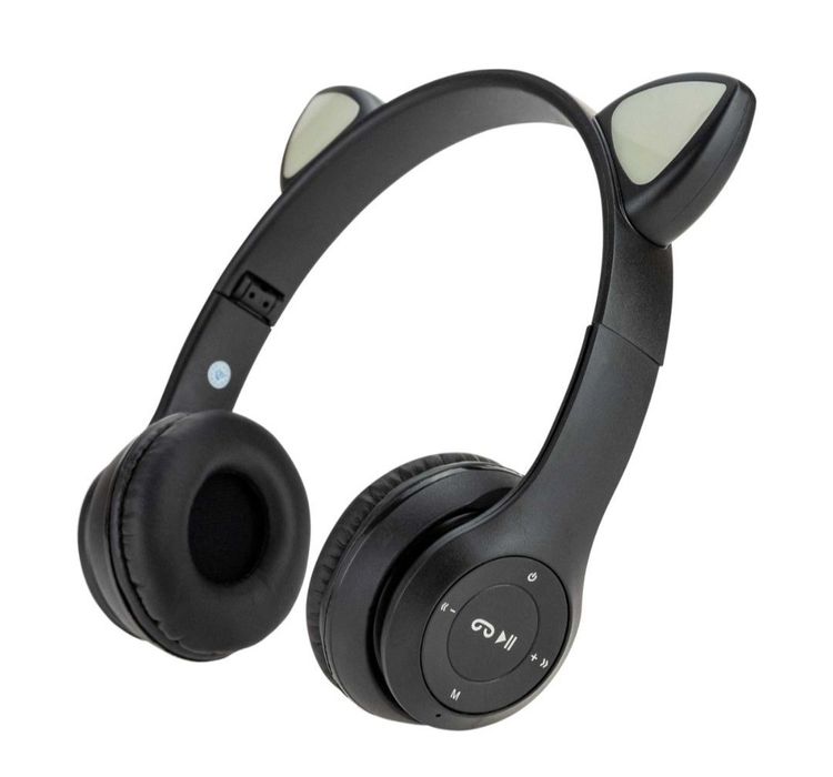 Słuchawki bezprzewodowe bluetooth LED kocie uszy