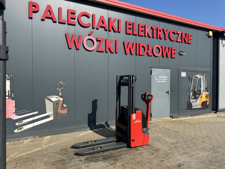 Paleciak elektryczny Linde 1200 kg 240 cm wózek sztaplarka