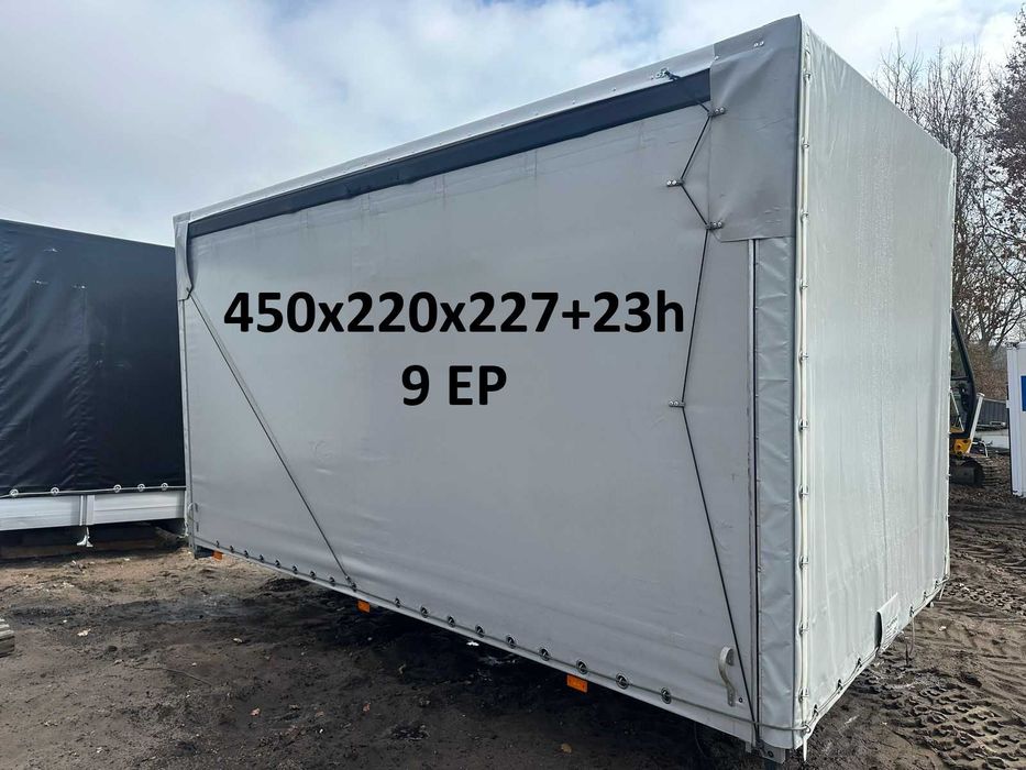 9EP SKRZYNIA ŁADUNKOWA 450x220x227+23h. Zabudowa paka,plandeka(MONTAŻ)