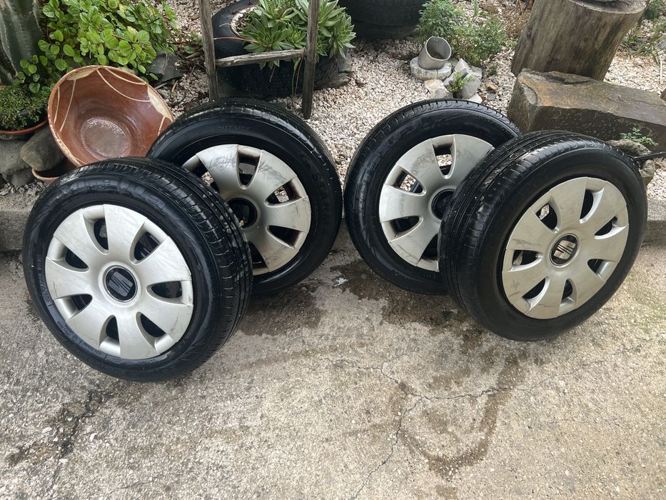 Vendo jantes 14 + pneus  SEAT 6k2