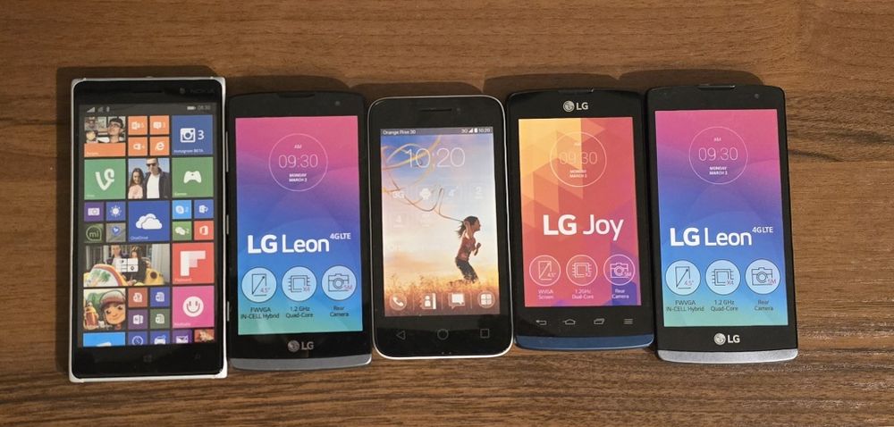 Atrapy starych smartfonów -Nokia, LG