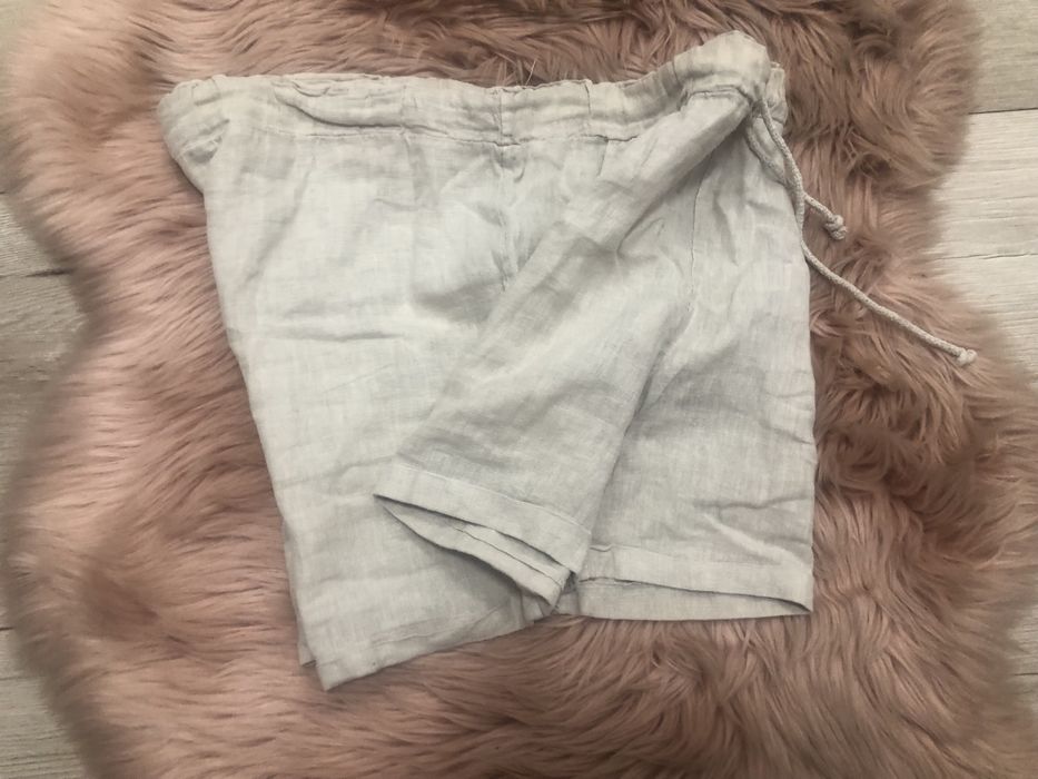 Krótkie szorty 100% len
