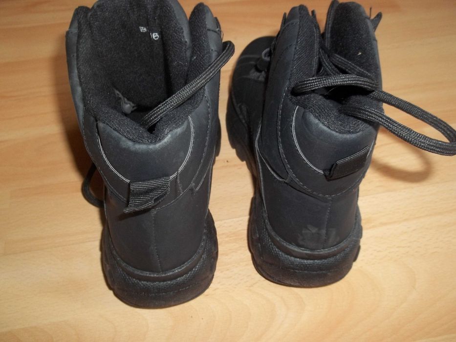 Botki czarne ZABUDOWANE ADIDASY na grubej podeszwie