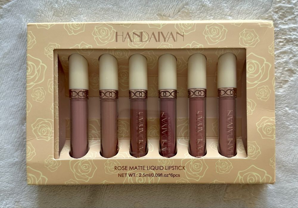 Zestaw matowych pomadek Handaiyan 6 sztuk – nowe