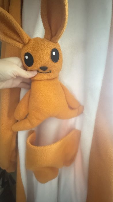 Кигуруми маскарадный костюм  кенгуру с игрушкой