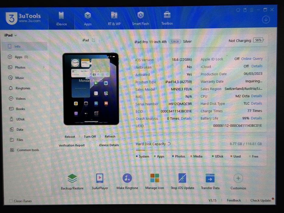 iPad Pro 11 4. gen. (A2759) - Apple M2 - wada - faktura VAT 23%