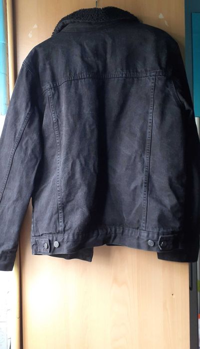 Blusão homem ganga preto com forro quente zara L inverno novo