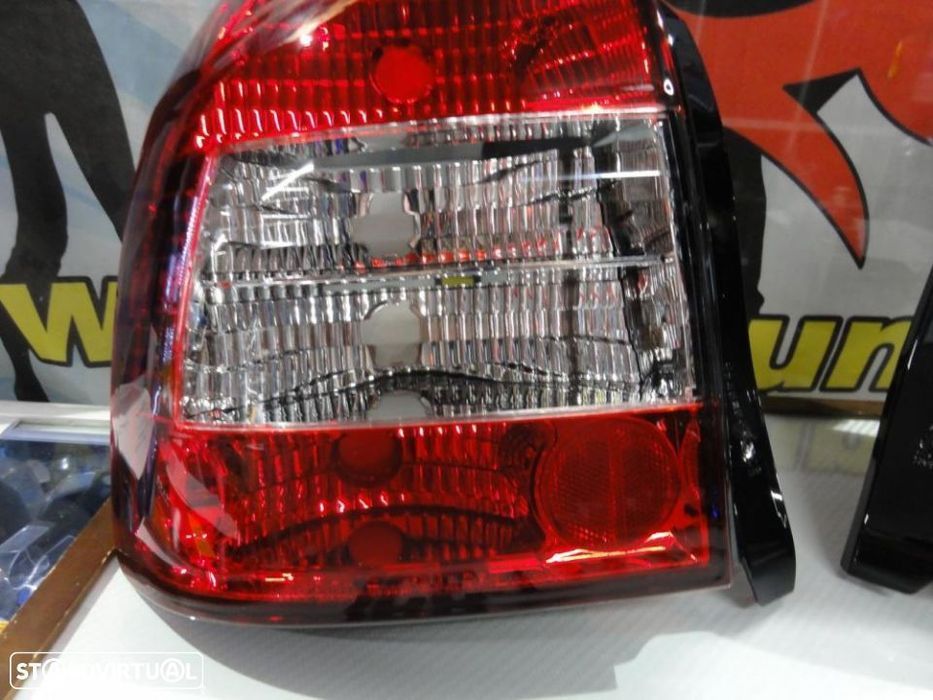 Faróis / farolins Honda Civic EK, EJ 96-00 3 portas Vermelho/Cristal C/2 anos de garantia