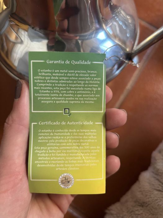 Jarra 95% estanho - Edição exclusiva 500 anos Brasil