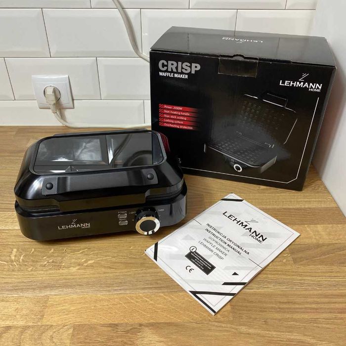 Mocna GOFROWNICA 2000W na 2 duże gofry NIEPRZYWIERAJĄCA regulacja