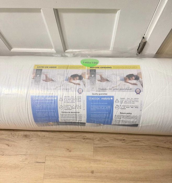 Colchão ECCOX Matris-Viscoelástico-ortopédico,140x190 cm,Novo,embalado