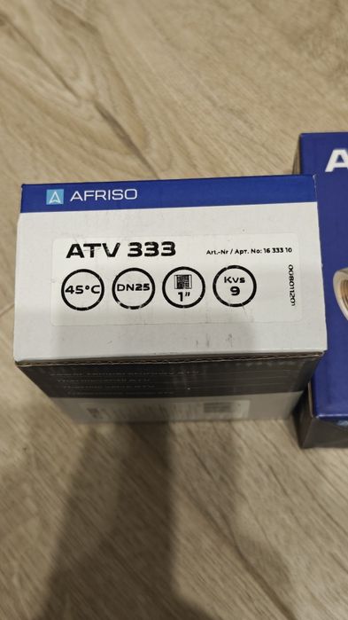 2 szt Zawór  temperaturowy 1" ATV 333 Afriso 45°C 9m³/h