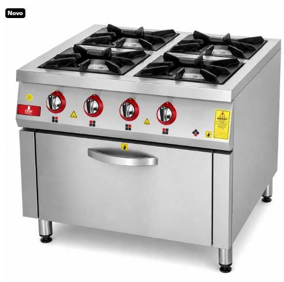 Fogão a Gás 4 Bocas + Forno – NOVO