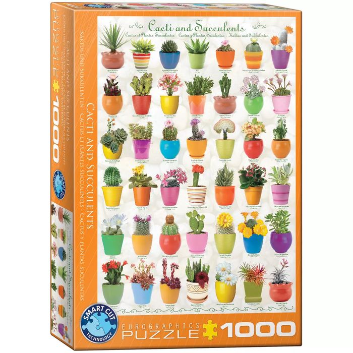 Puzzle 1000 elementów. Cacti & Succulents. Eurographics. Nowy Produkt