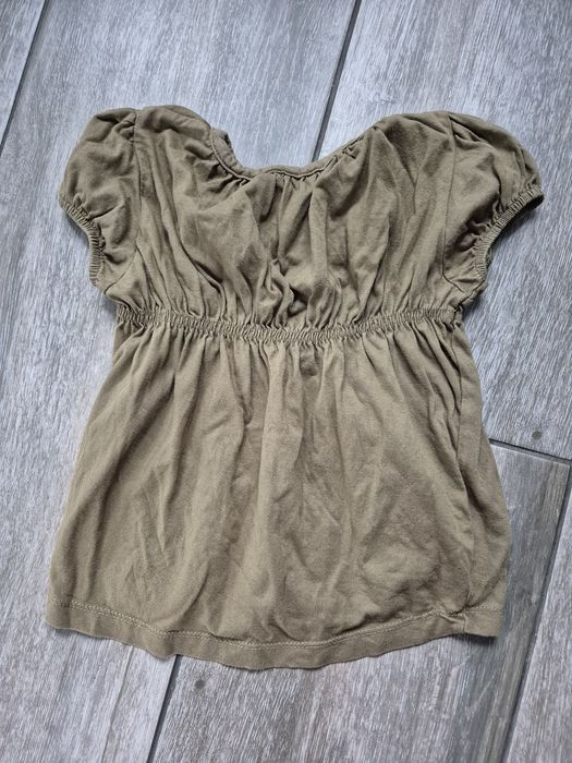 Bluzeczka khaki ciemny zielony 86-92