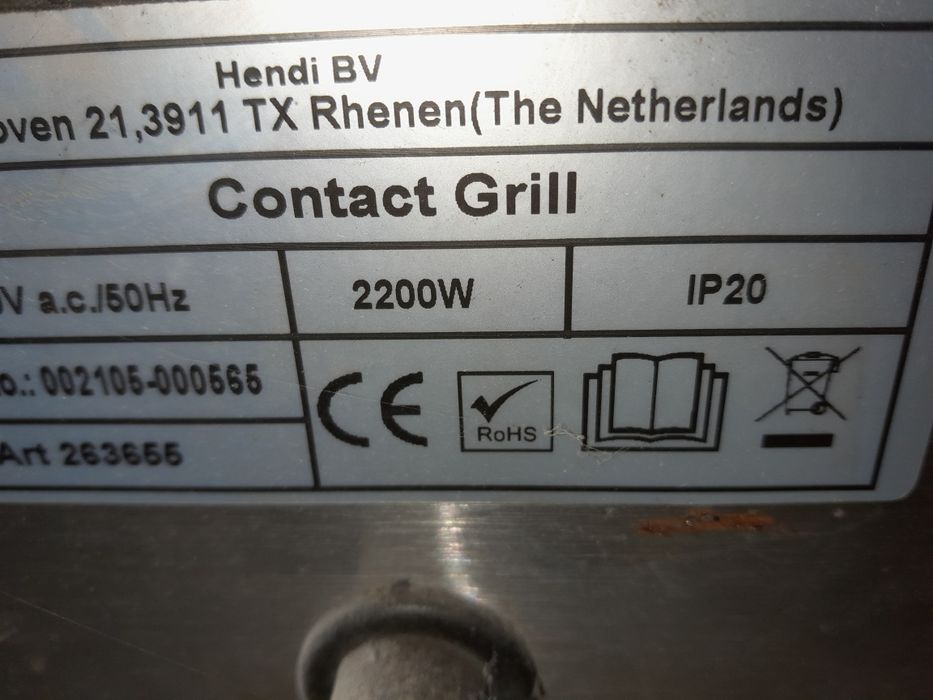 grill kontaktowy Hendi Panini ryflowany