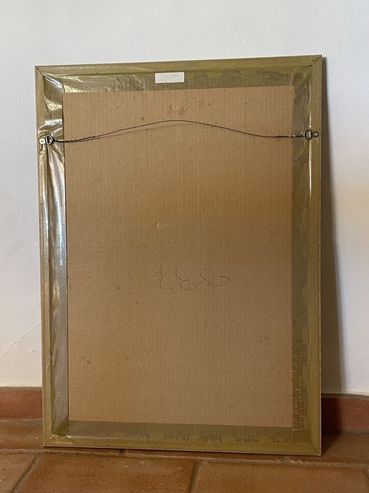 Cartaz Picasso do Centre Pompidou emoldurado (1987)