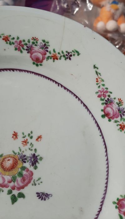 Prato de porcelana antiga da Companhia das Índias