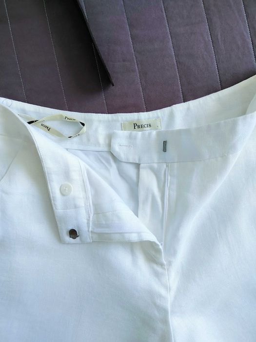 Лляні прямі брюки кюлоти (100% льон)