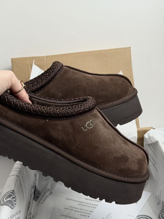 Уггі аг UGG tasman platform chocolate угі зимові на хутрі таз   Угі