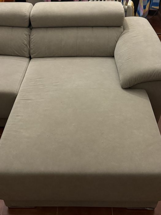 Sofa chaise longue moderno em tecido