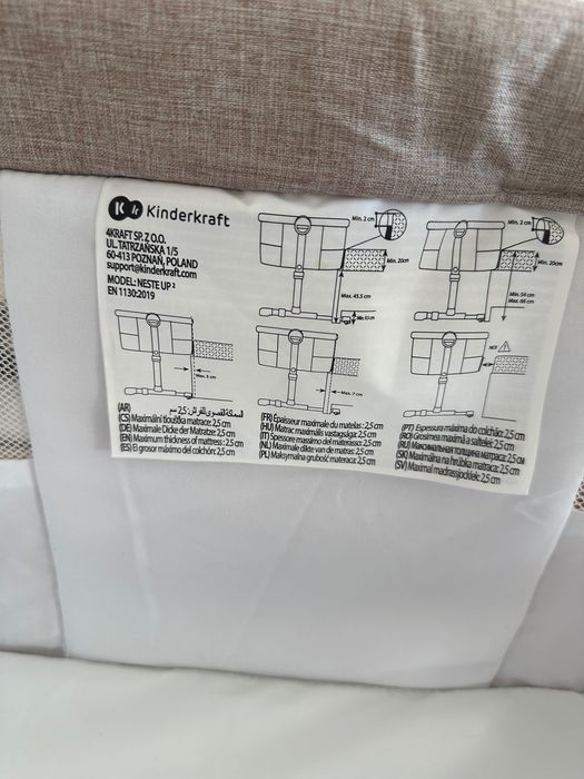 Berço Co-Sleeping Kinderkraft NESTE UP 2 - Excelente Estado