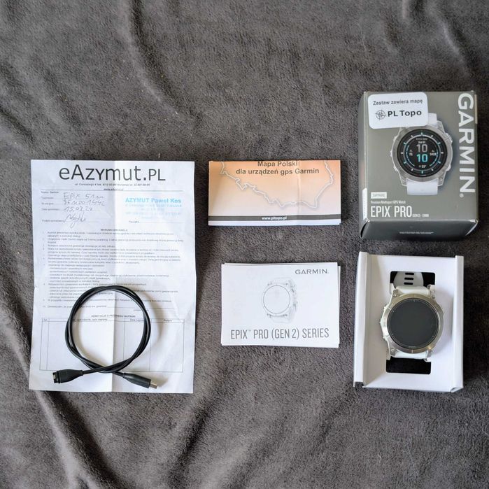 Garmin epix Pro 2 Sapphire 51mm Tytan | Gwarancja PL+Mapa TOPO+GRATISY