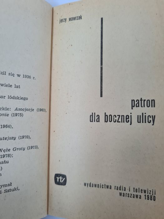 Patron dla bocznej ulicy - Jerzy Wawrzak