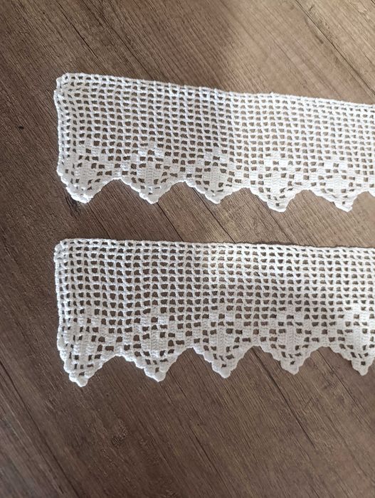 Antiguidades Estilo Retrô 4 Bicos Croché brancos para cristaleira