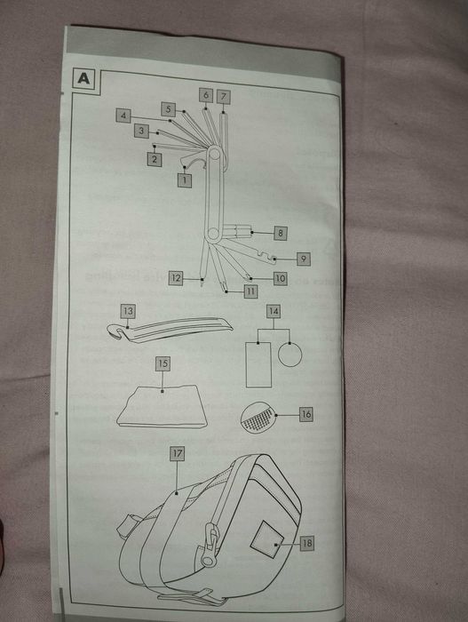 Kit Ferramentas e Reparação Bicicleta c/ Bolsa Selim - LIDL - NOVO
