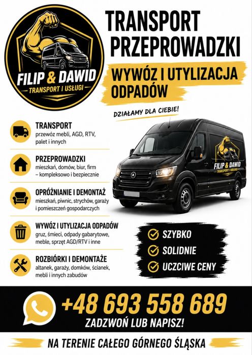 Przeprowadzki, bagażówki mieszkań, biur i firm