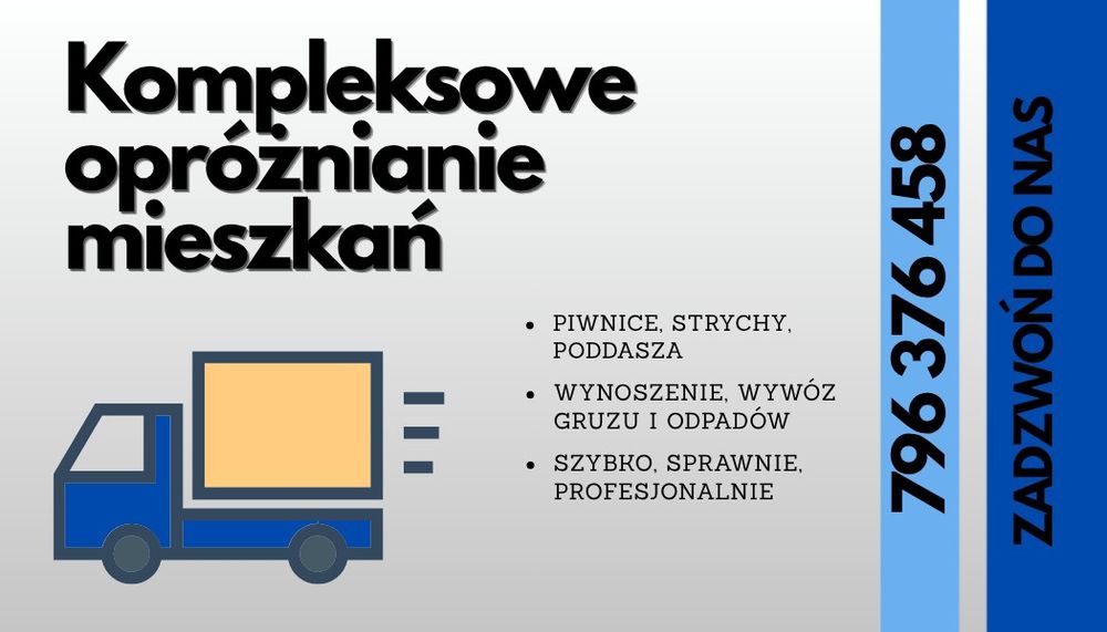 Profesjonalne opróżnianie mieszkań, piwnic, strychów